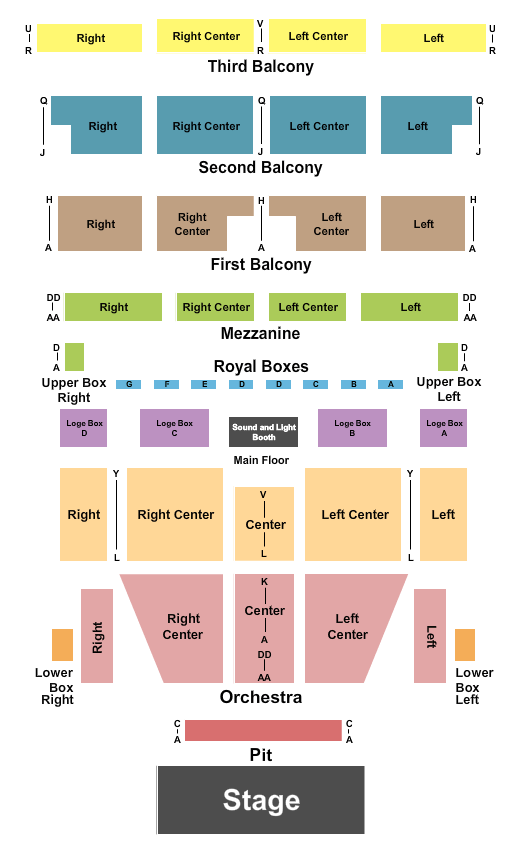 Morris Performing Arts Center Les Miserables Seating Chart